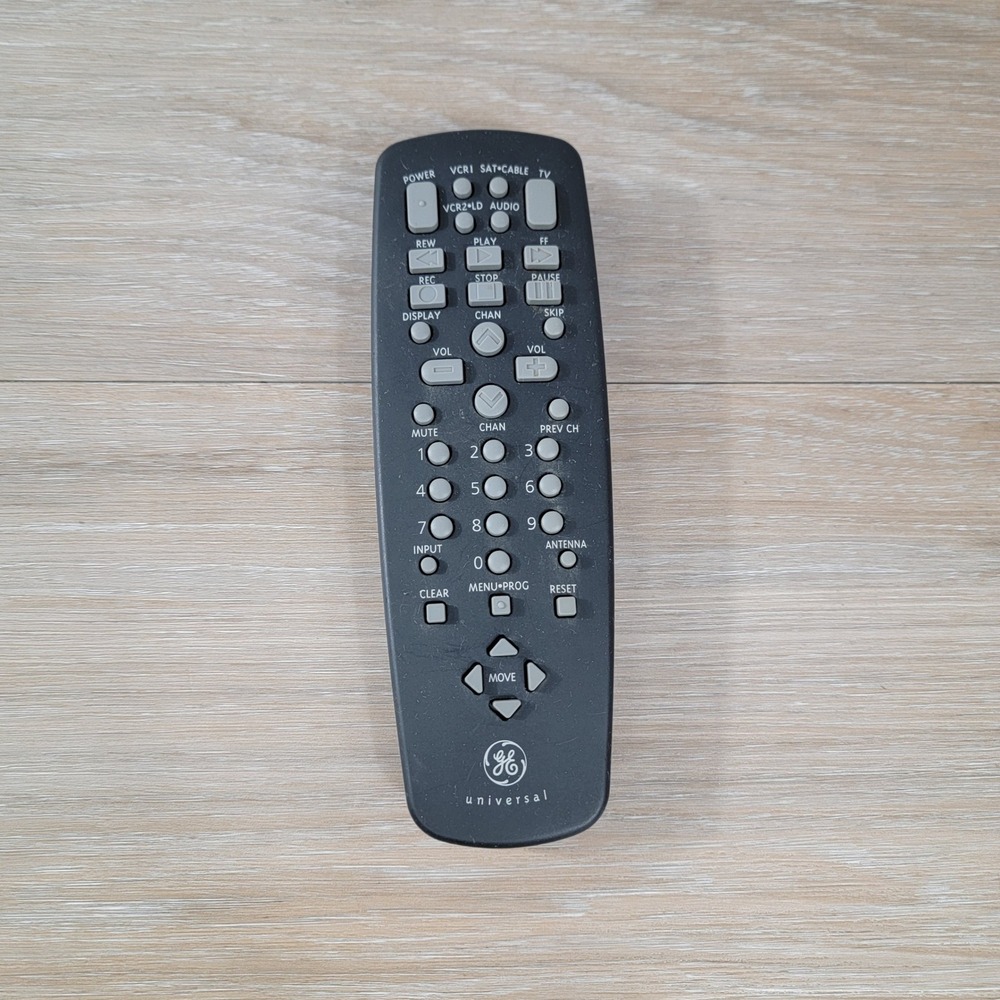 GE Universal Remote Control 24911-A for TV VCR DVD SAT Cable Audio Dark Gray